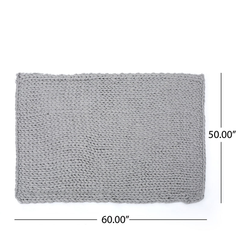 Cozy Knitted Acrylic Throw Blanket With Double Sided Design