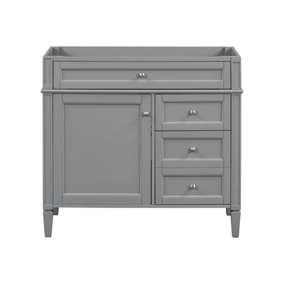 Bathroom Vanity Without Top Sink, Modern Bathroom Storage Cabinet With 2 Drawers And A Tip-Out Drawer