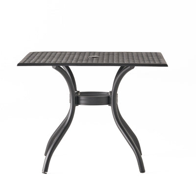 Arch Mesh Dining Table With Lightweight Frame - Black