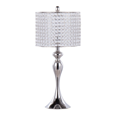 Ashland - Contemporary Table Lamp Round Clear Crystal Beads (Set of 2) - Polished Nickel