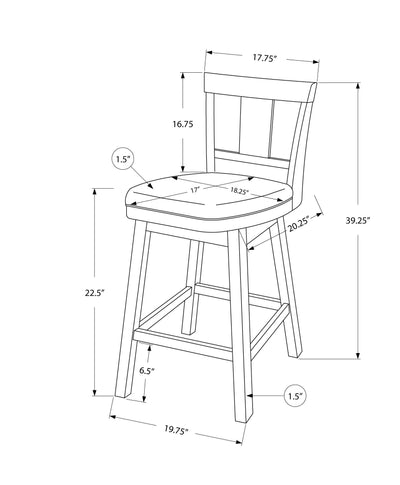 Swivel Bar Stool Counter Height, Transitional (Set of 2)