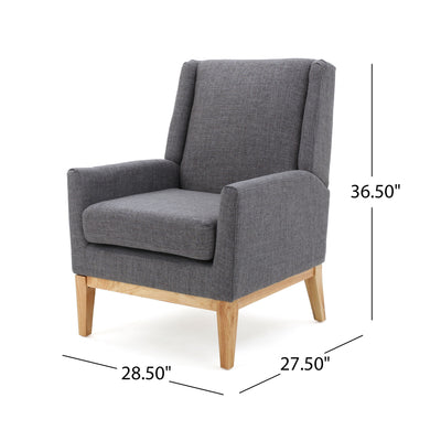 Modern Accent Chair With Padded Cushion Seat