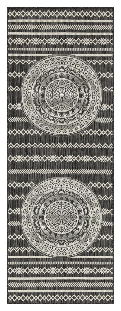 Sunshine - 5'3" X 7'3" Indoor, Outdoor Area Rug - Anthracite - Polypropylene