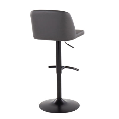 Toriano - Contemporary Adjustable Bar Stool With Rounded T Footrest (Set of 2)