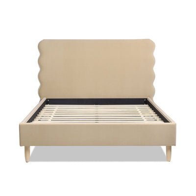Stockholm - Modern Wavy Headboard Platform Bed
