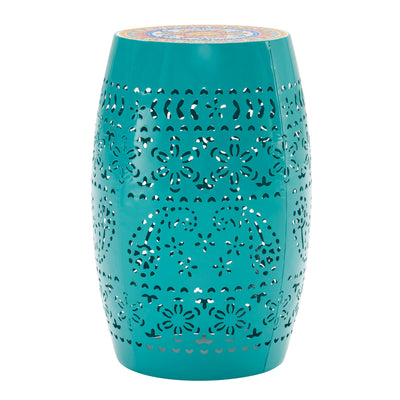 Ruby - Boho Mosaic Side Table With Ceramic Tile Top