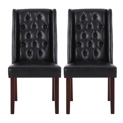 Sophisticated Tufted Dining Chair With High Back Design