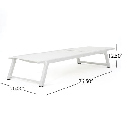 Myers - Chaise Lounge - White