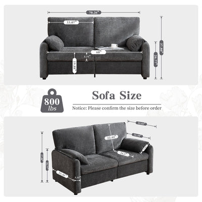 Modern Minimalist Down Filled Sofa