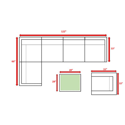 Wicker Seating Group Set With Table And Cushions
