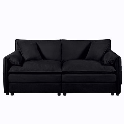 Modern Oversized Chenille Loveseat Sofa With Deep Seat And Diy Combination