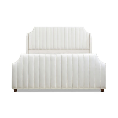 Addison - King Tufted Panel Bed Frame - Cloud White