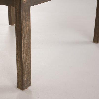 4 Piece Outdoor Chat Set With Water Resistant Cushion And Wood Frame - Cream / Gray