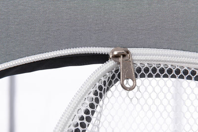 Fabric Baby Playpen, Baby Fence Play Area With Anti Slip Base - Gray