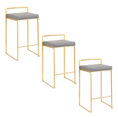 Fuji - Contemporary / Glam Design Counter Stool (Set of 2)