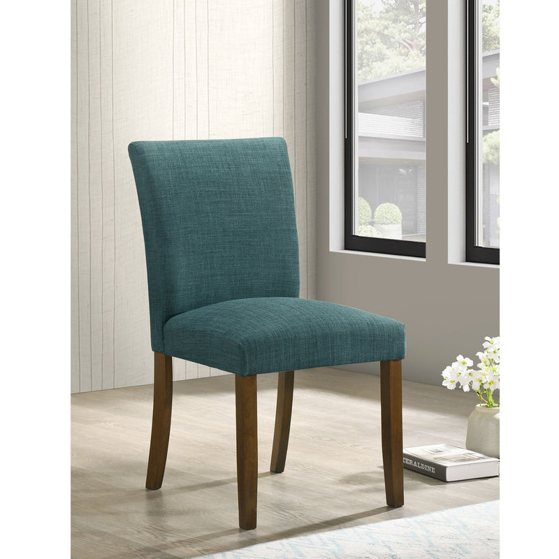 Luxe Upholstered Dining Side Chairs With Gently Curved Back (Set of 2)