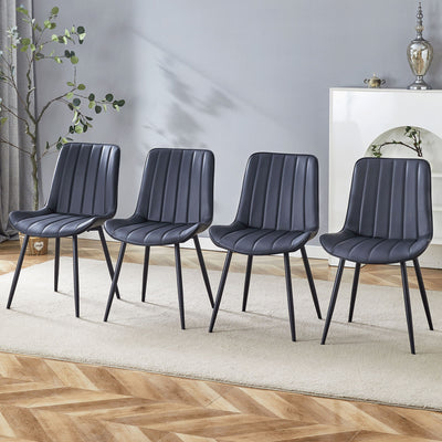 Modern Style Extended Seat Cushion Dining Chair Set