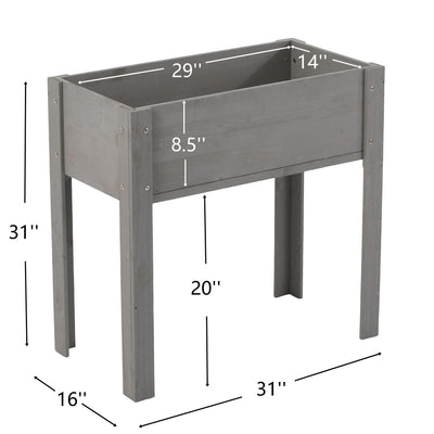 Raised Garden Bed With Legs, Elevated Planter Box For Outdoor Plants