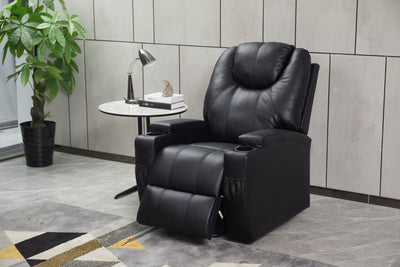 Modern Recliner Chair With Cup Holders, Remote Control