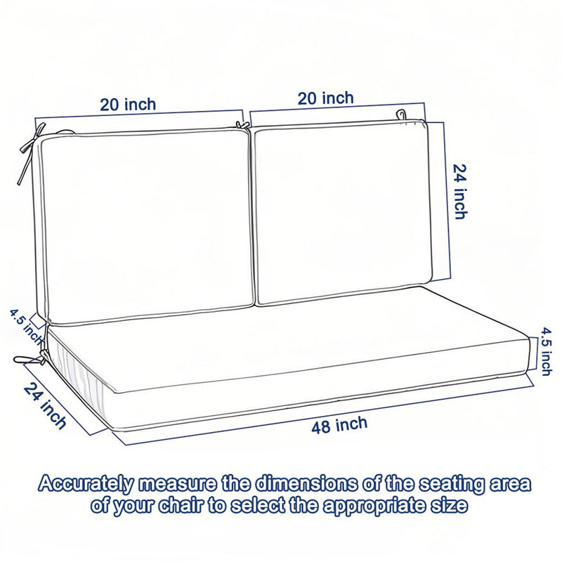 Deep Seat Waterproof Replacement Patio Chair Cushions For Patio Furniture