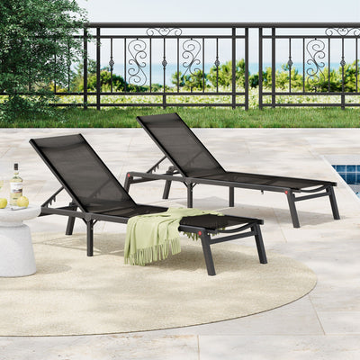 Westport - Outdoor Folding Lounge (Set of 2) - Black