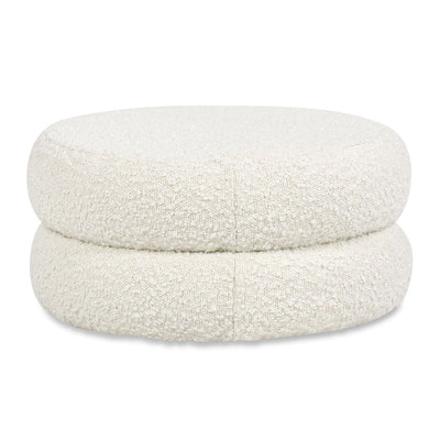 Homary - Floor Cushion Footrest Ottoman - Ivory White