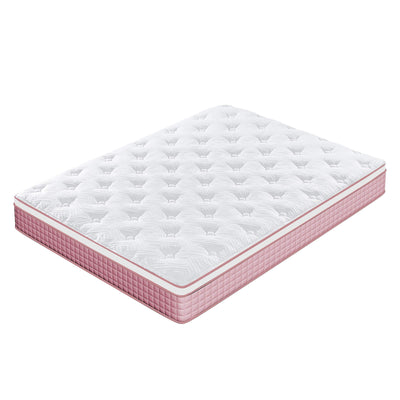 12" Hybrid Mattress With Individual Pocket Spring, Comortable Memory Foam