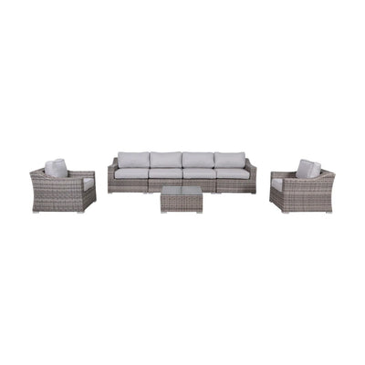 Outdoor Wicker Conversation Set With Cushions, All Weather
