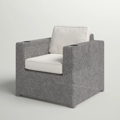 Aviara - Outdoor Club Chair Timeless Comfort With Plush Cushions - Gray Mix