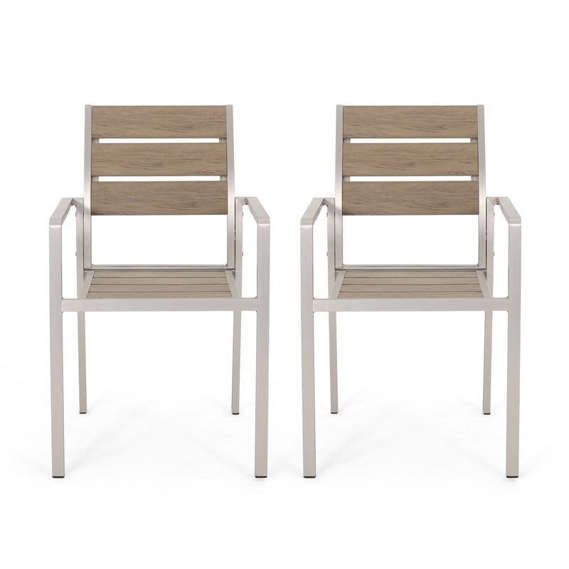 Dreamlan - Outdoor Aluminum Dining Chair (Set of 2)