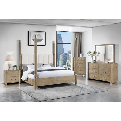Sarai - 5 Pieces Bedroom Set With Upholstered Headboard