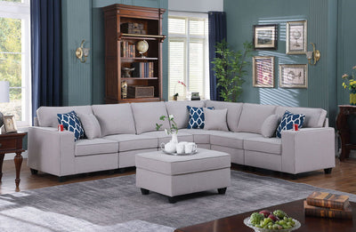 Cooper - Comfort Sectional Sofa With Ottomans And Cupholder