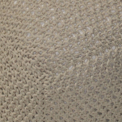 Semi Rounded Pouf, Cable Knitted, Perfect Seating