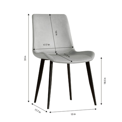 Modern Dining Chair With Carbon Steel Legs