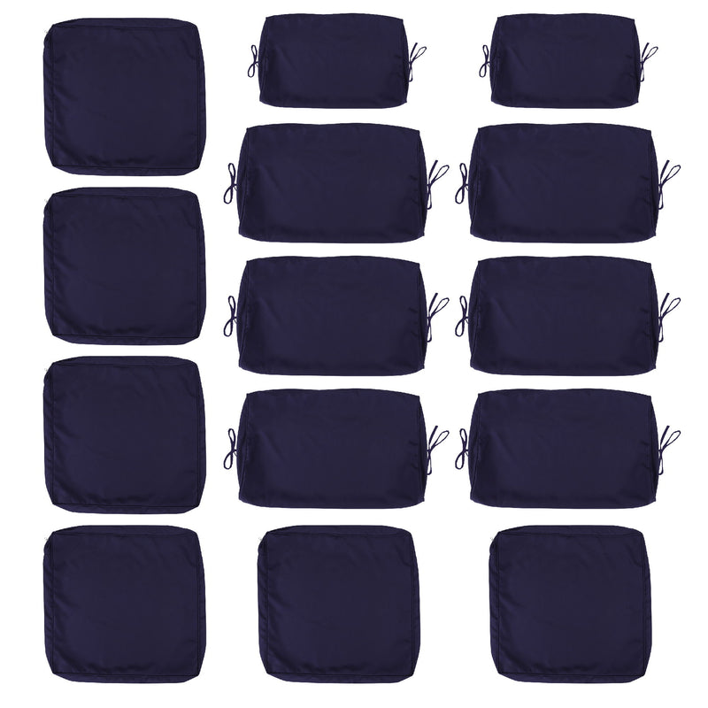 Cushion Covers For 7 Piece Wicker Sectional Sofa, 14 Pack Seat And Back Slipcovers With Zipper