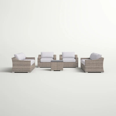 Stylish Sofa Seating Group With Cushions Perfect For Outdoor Gatherings