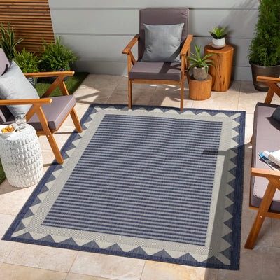 Sunshine - 5'3" X 7'3" Indoor, Outdoor Area Rug - Blue