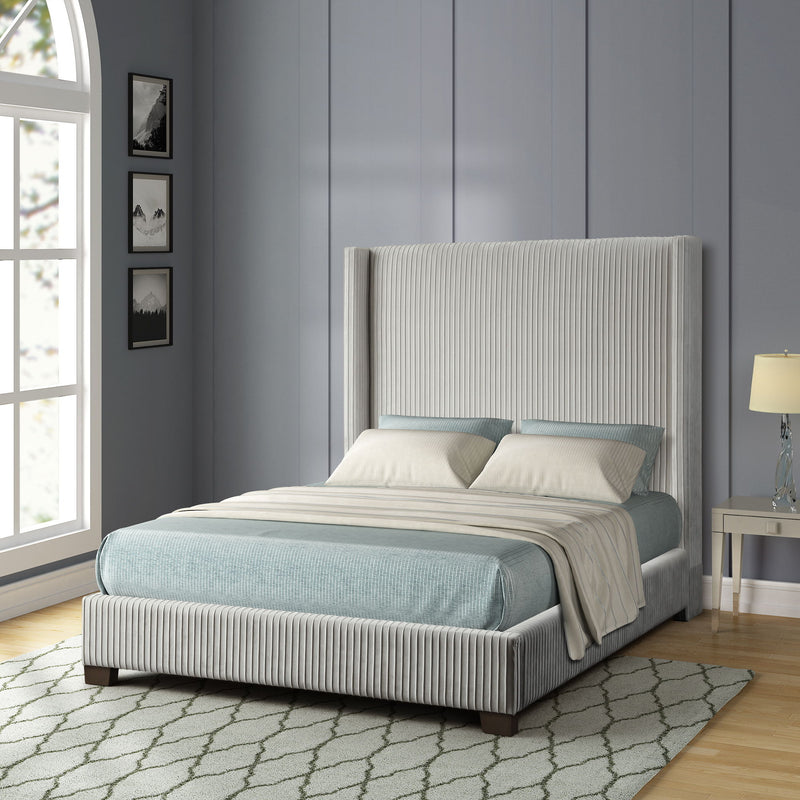 Upholstered Bed, Space-Saving Design