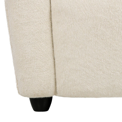 Wolffe - Curved Arm Accent Chair - Creme De La Creme White