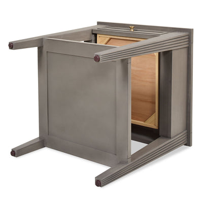 Dauphin - Storage Shelf Side Table - Gray Cashmere