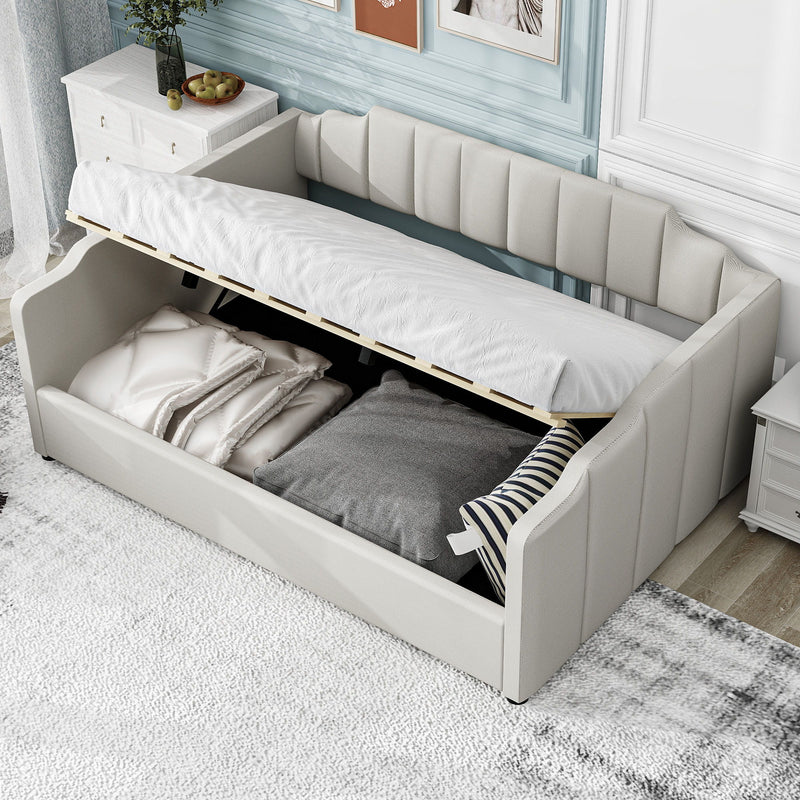 Modern Upholstered Daybed With Underneath Storage