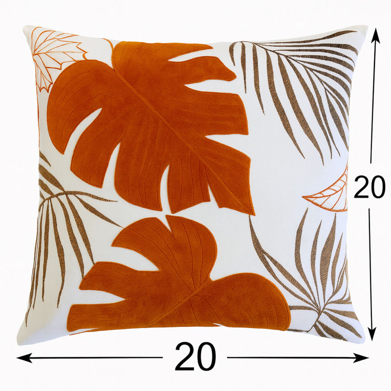 Autumn Vibes Leaf Accent Pillow