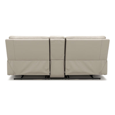 Malibu - Modern Power Motion 3 Piece Reclining Loveseat Sofa With Cup Holders - Cream Taupe Beige