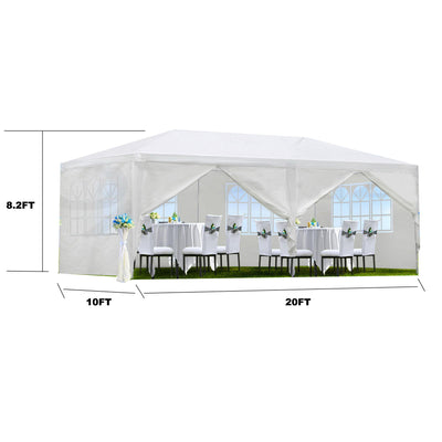 10X20' Outdoor Garden Gazebo Wedding Party Tent Canopy Marquee With Removable Sidewalls