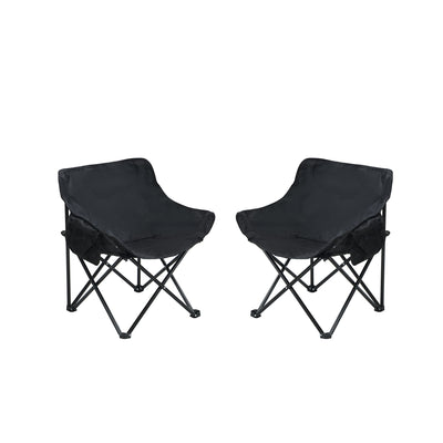 Portable Folding Camping Chairs With Carry Bag (Set of 2)