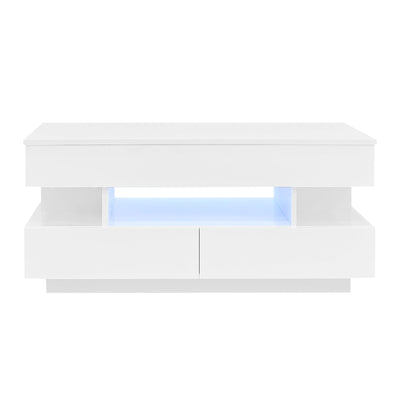 Multi Functional Lift Top Coffee Table With 2 Drawers