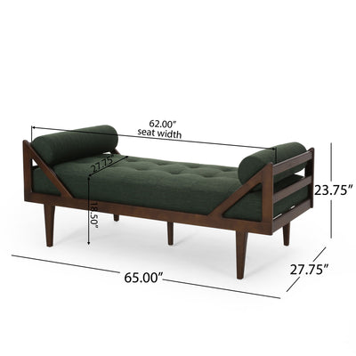 Chic Contemporary Chaise Lounge With Button Tufting And Bentwood Structure