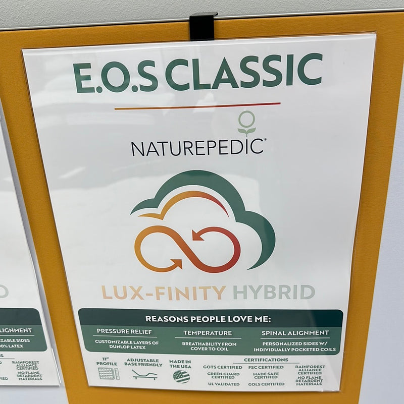EOS Naturepedic Classic- Queen Floor Model